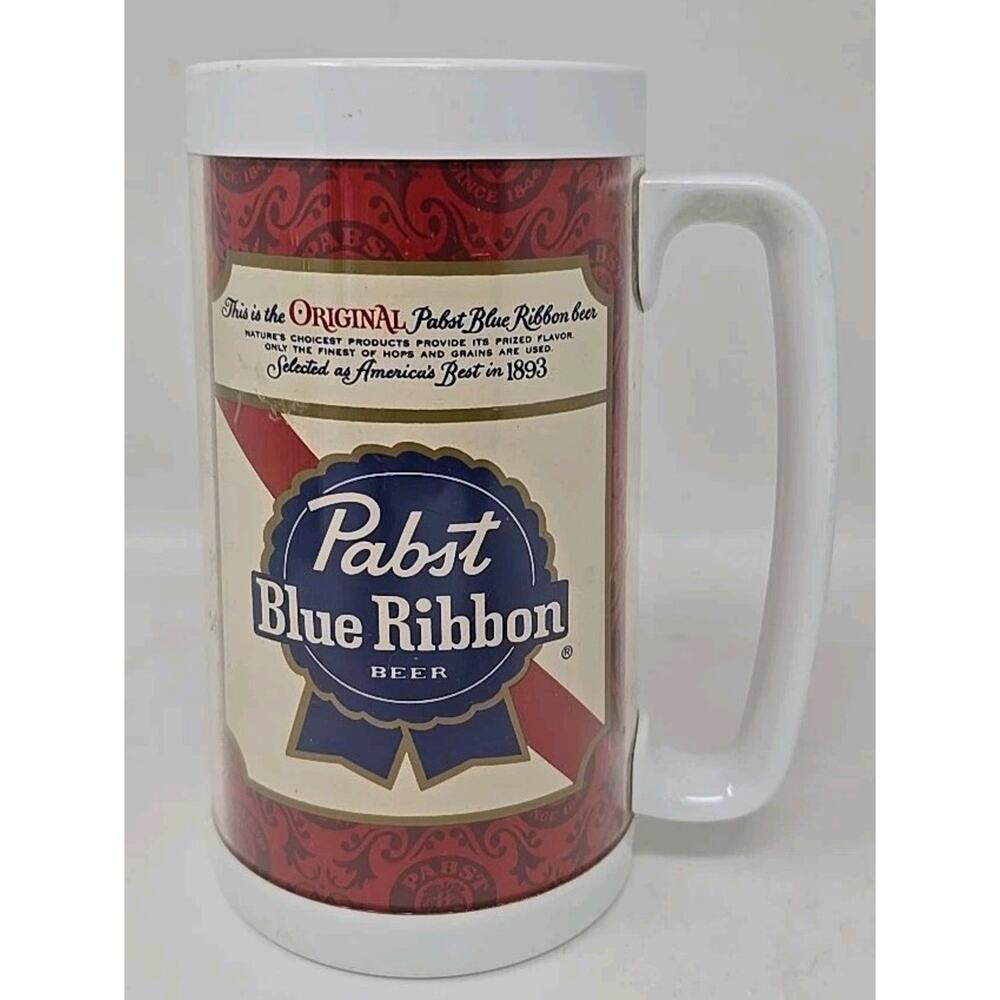 1980's Pabst Blue Ribbon PBR Beer Thermo-Serv‎ Mug U272